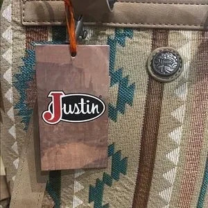 Justin Boots Tan and Turquoise Patterned Backpack Justin Boots | Bags | Justin Boots Tan And Turquoise  main image 4